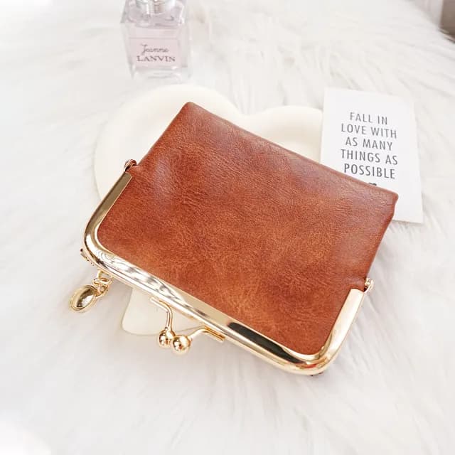【LEEHER】雙11 錢包女/口金包/零錢包/卡夾錢包/短夾/口金短夾/女皮夾/雙層零錢包/可愛錢包/錢 