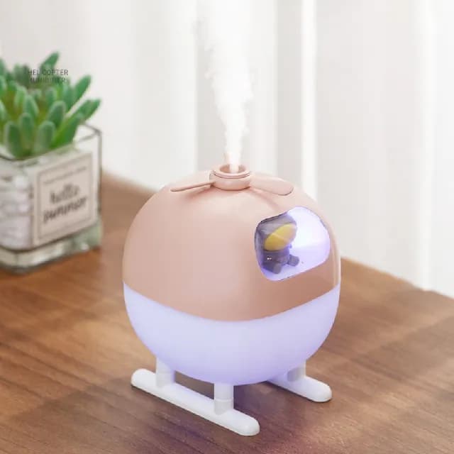 【起飛囉】靜音宇航員直升機加濕器(七彩變色 水氧機 加濕機 薰香機 香氛機 小夜燈 精油機 擴香 床頭燈)