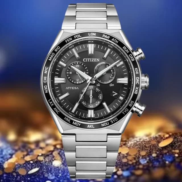 【CITIZEN 星辰】官方授權 光動能鈦金屬 萬年曆電波錶 41.1mm(CB5966-69E 禮物推薦)