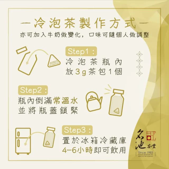 【名池茶業】沁涼金萱烏龍冷泡茶包3gx60入