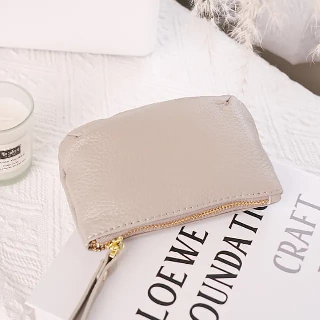 【MoonDy】雙11 包包 牛皮皮包 錢包 拉鍊錢包 零錢包 真皮包包 錢包 牛皮錢包 拉鍊小錢包 零錢 