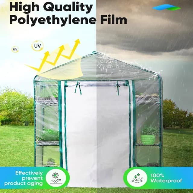 【POKO】植物暖房 大花房 溫室 暖棚(多肉 遮雨棚 防風棚 保溫棚 有機蔬菜 陽台溫室盆栽 遮陽防蟲)