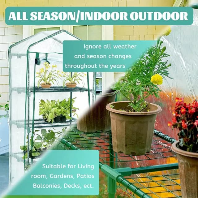 【POKO】植物暖房 花房 溫室 暖棚(多肉 遮雨棚 防風棚 保溫棚 有機蔬菜 陽台溫室盆栽 遮陽防蟲)