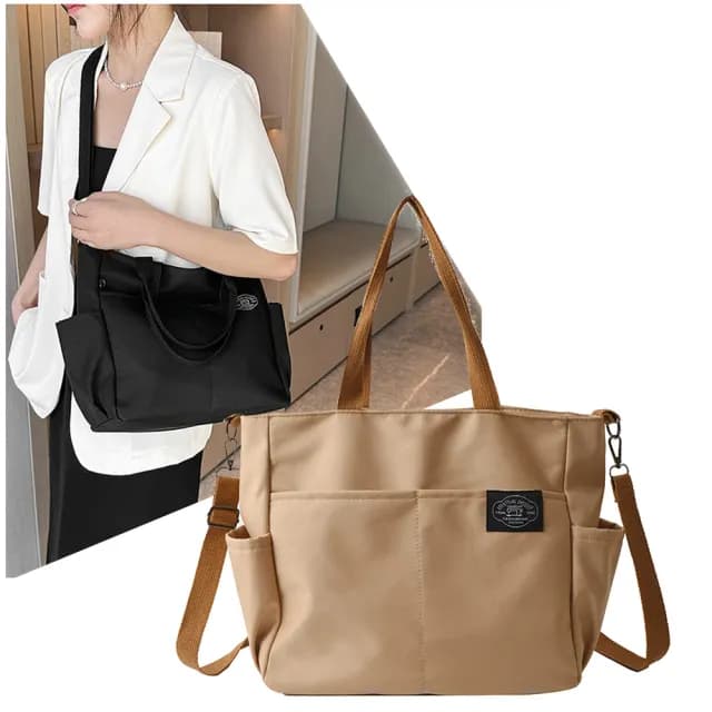 【Janyo】日系牛津布大容量斜挎包 防潑水單肩包 側背包 交換禮物(防水包 手提包/斜背包/通