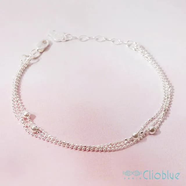 【Clio Blue】3條圓珠純銀手鍊-925純銀 情人魚 雙魚(法國巴黎品牌/925純銀)