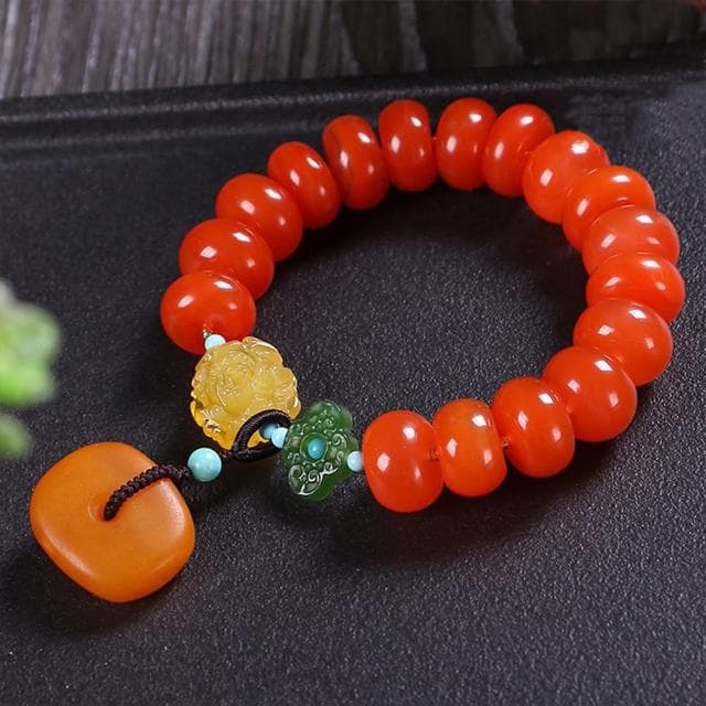 【LEEHER】南紅珠手鍊/玉手鍊/避邪手鍊/粗手鍊/手鍊/串珠手鍊/保平安手鍊/蜜蠟佛珠/碧玉手串/送長輩/禮物