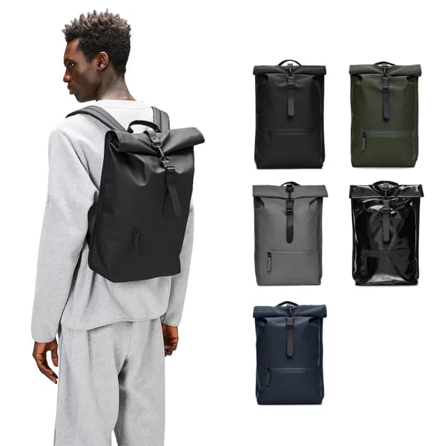 【Rains】捲蓋式防水後背包 筆電包 Rolltop Rucksack 系列 禮物 送禮 推薦(多色任選一款)
