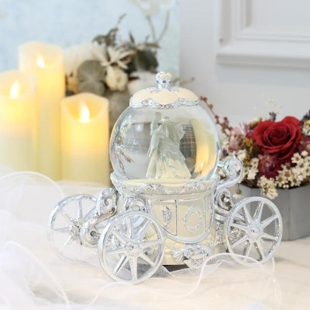 【JARLL 讚爾藝術】愛情圓舞曲 水晶球音樂盒(燈光效果 結婚禮物 婚禮小物)