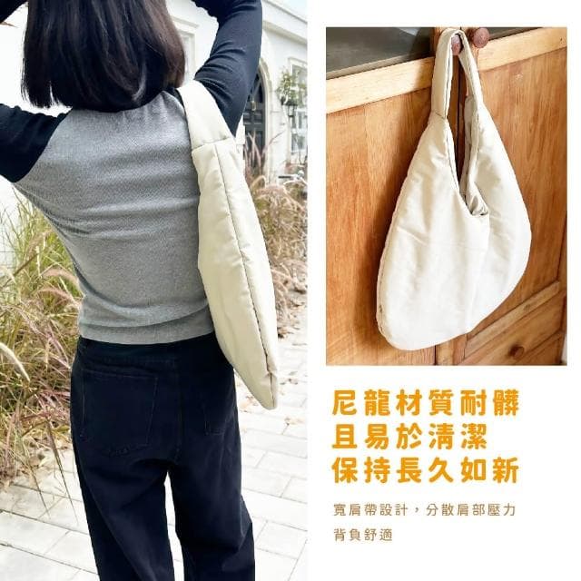 【穿搭配件】母親節禮物 韓版休閒質感尼龍單肩包(側背包 書包 大容量 寬背帶 大提袋 上班族 大