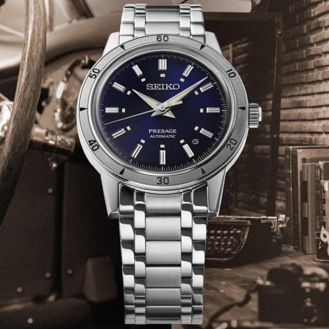 【SEIKO 精工】PRESAGE系列 Style60’s 復古風 機械腕錶 母親節 禮物 推薦(SRPL07J1/4R35-06H0B)