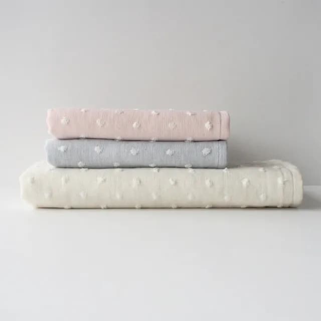 【KONTEX】日本有機棉自然圓點長毛巾浴巾- 3色(100% 日本製)