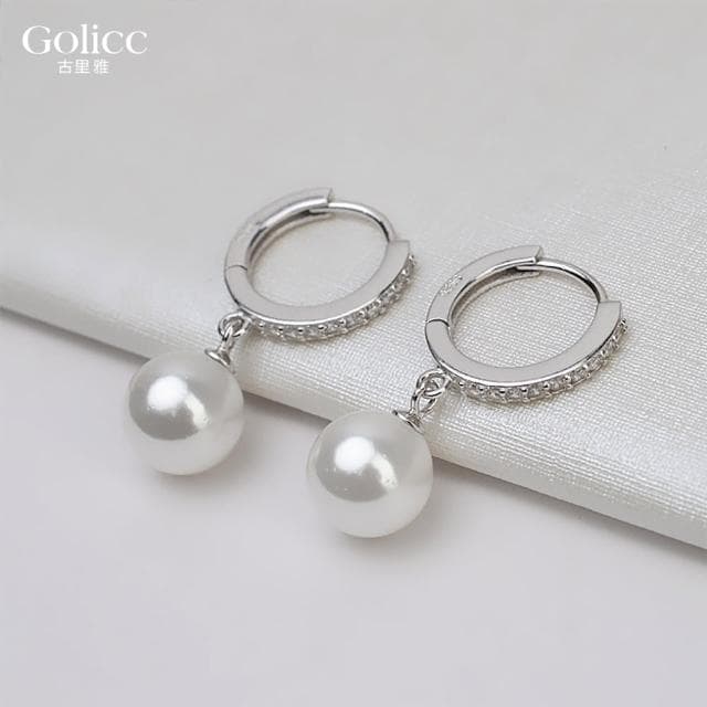 【Golicc】耳環 輕奢 微鑲珍珠(母親節 生日 情人節 飾品 耳釘 耳飾 耳墜 禮物)