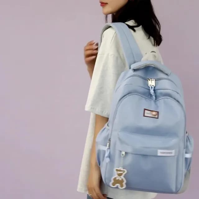 【Biuro】學院風減壓護脊雙肩背包 大容量國中國小學生書包 輕量透氣書包 後背包/雙肩包(開學必備 交換禮物)