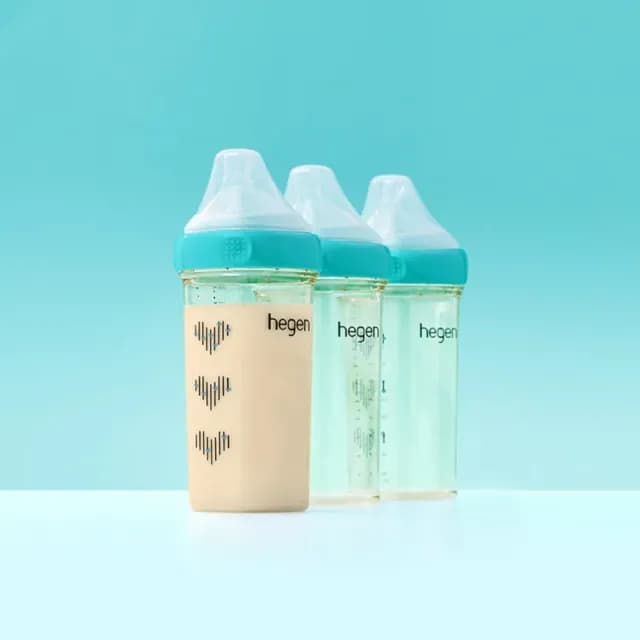 【hegen】x Selina 聯名款PPSU多功能寬口奶瓶330ml - 誕藍(限量/母嬰用品/新生禮/學習水杯)