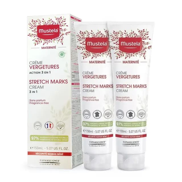 【Mustela 慕之恬廊】無香孕膚霜 150ML X2(平行輸入100%正品)