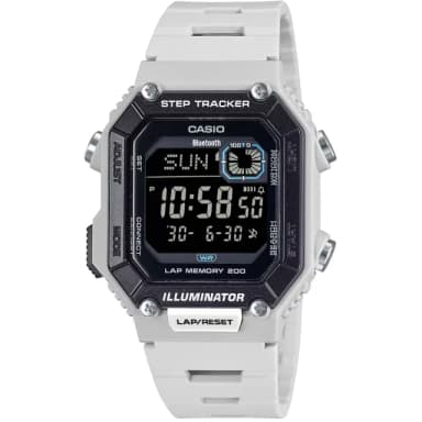 【CASIO 卡西歐】輕巧計步藍芽數位手錶 送禮 禮物 推薦(WS-B1000-8BV)