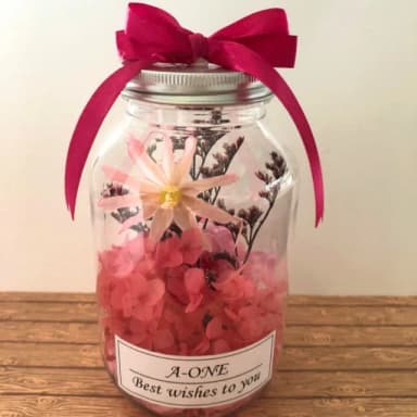 【A-ONE 匯旺】迷你花束 粉雛菊 珠光乾燥花 燈瓶 花束禮物 擺飾 情人節 生日 畢業 婚禮小物 情人節禮物