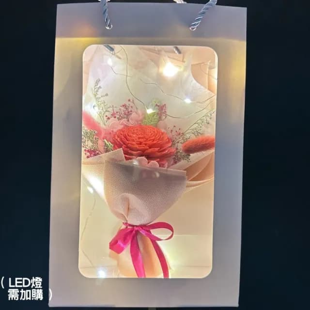 【A-ONE 匯旺】不凋花束 紅玫瑰花索拉花 香皂花 永生花束 通草花 情人節 生日禮物伴娘禮 婚禮小物