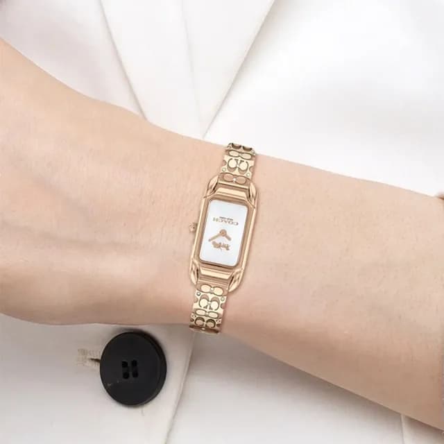 【COACH】Cadie 長方形C字錶帶女錶-17.5 x 28.5mm 禮物 送禮 手錶(CO14504197)