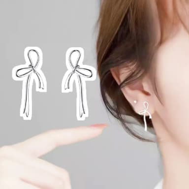 【氣質女人】925銀簍空蝴蝶結耳釘-一對(小禮服 耳扣 耳飾 耳環 耳墜 飾品 耳朵配件 造型 穿搭)