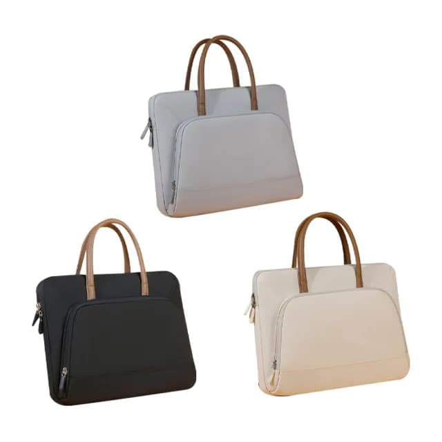 【Janyo】純色簡約手提電腦包 防摔筆電包 內膽包 拉桿箱包 商務公文包 交換禮物(14吋/14.6吋)