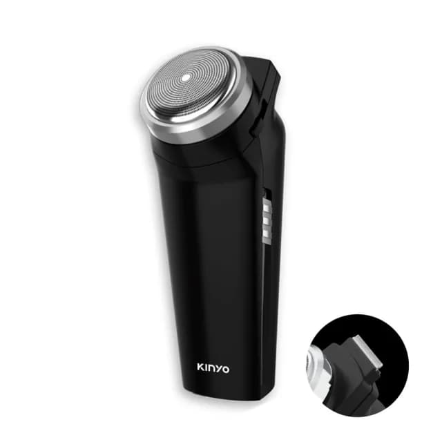 【KINYO】單刀頭極簡俐落電動刮鬍刀 Type-C充電電刮鬍刀 電鬍刀(充插兩用/鬢角刀)