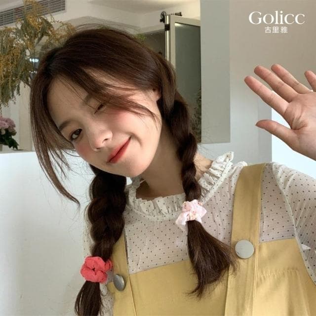 【Golicc】髮圈 森林系 網紗小腸圈 3入組(母親節 生日 情人節 髮飾 頭飾 大腸圈 髮夾 禮物)