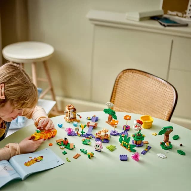 【LEGO 樂高】超級瑪利歐系列 71434 蘇打叢林 創作組合(互動式遊戲 任天堂 粉紅色嘿呵 吞食花 禮物)