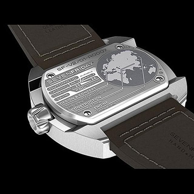 【SEVENFRIDAY】V2 設計師工藝自動上鍊機械錶-銀x咖啡 送禮 禮物 推薦(V2)