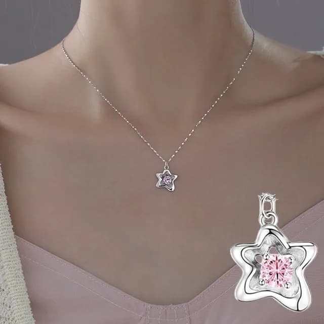 【MoonDy】包包 項鍊女 ins項鍊 Y2K 鎖骨項鍊 不規則項鍊 女生生日禮物 純銀項鍊 星星項鍊 鑽石項鍊