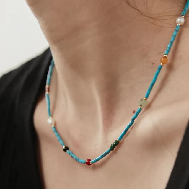 【MoonDy】情人節禮物 包包 項鍊 串珠項鍊  韓國鎖骨項鍊 珍珠項鍊 瑪瑙手鍊 寶石項鍊 法式項鍊 復古項鍊