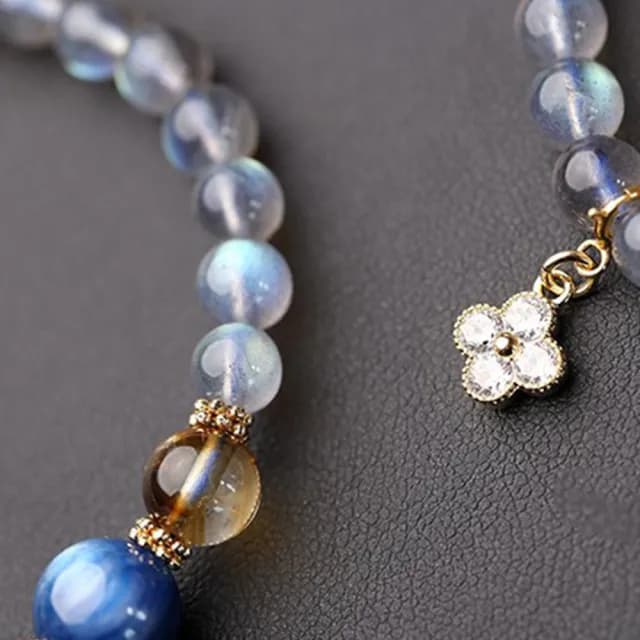 【KT DADA】雙11 包包 月光石手鍊 藍晶石手珠 水晶手鍊 手鍊串珠 手鏈 串珠 手環 招財手鍊 能量