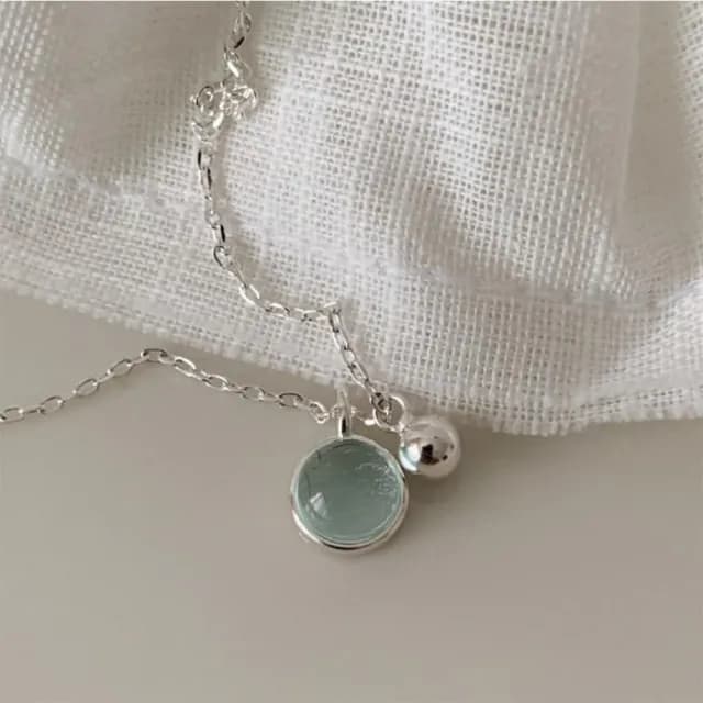【KT DADA】包包 項鍊女 925 純銀項鍊 水晶項鍊 女生項鍊 歐美項鍊 飾品 禮物閨蜜 女友生日禮物 開運