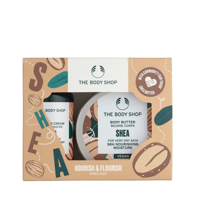 【THE BODY SHOP 美體小舖】乳油木果迷你原裝禮盒(原裝禮盒 交換禮物)