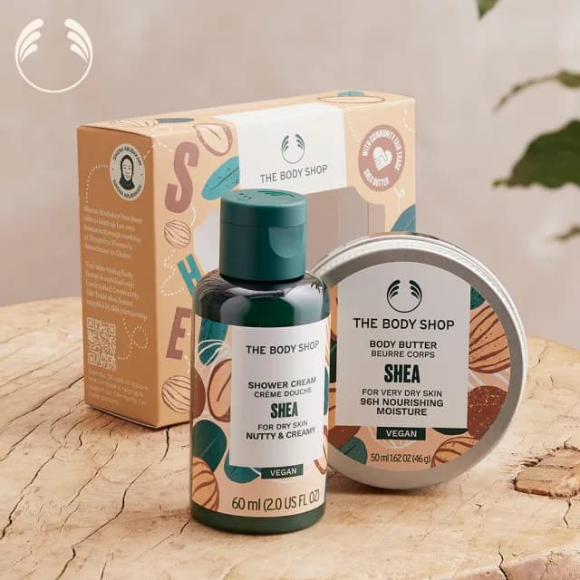 【THE BODY SHOP 美體小舖】乳油木果迷你原裝禮盒(原裝禮盒 交換禮物)
