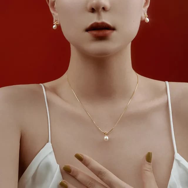 【MoonDy】包包 珍珠項鍊 純銀項鍊 項鍊女 生日禮物女生 情人節禮物 飾品配件 閨蜜項鍊 銀項鍊 韓國