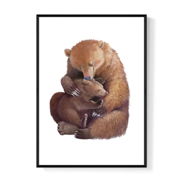 【菠蘿選畫所】擁你入懷 - 42x60cm(親子插畫掛畫/父親節禮物/遊戲房佈置)
