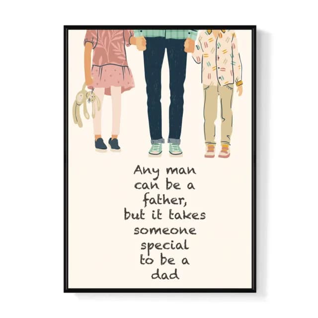 【菠蘿選畫所】世上只有爸爸好 - 50x70cm(兒童房插畫掛畫/父親節禮物/手繪爸爸掛畫)