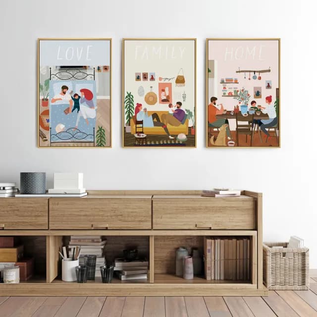 【菠蘿選畫所】陪你長大 - 50x70cm(親子插畫掛畫/父親節禮物/遊戲房佈置)