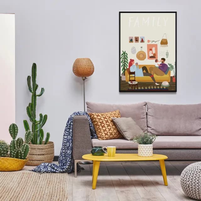 【菠蘿選畫所】陪你歡樂 - 50x70cm(親子插畫掛畫/父親節禮物/遊戲房佈置)