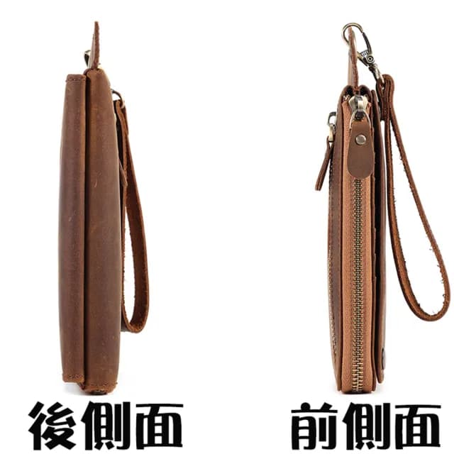 【MoonDy】父親節禮物 包包 男生長夾 男士多卡位真皮包包 錢包 复古大容量手拿包 男款防盜防磁瘋馬皮 長款