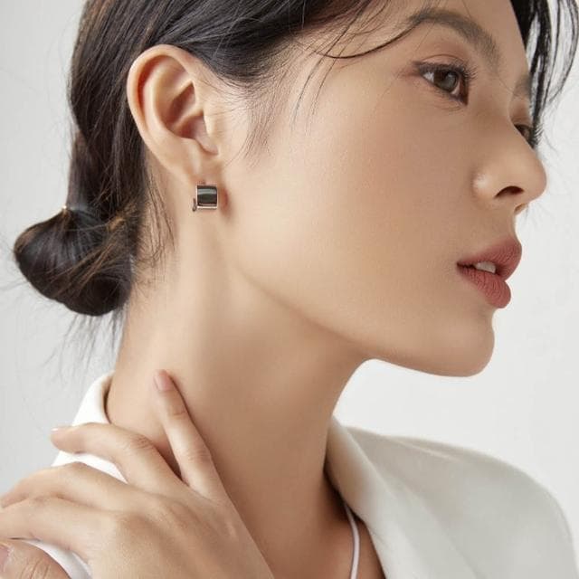 【LEESA】s925純銀耳扣\圈圈耳環\復古女耳扣\小耳扣\小耳朵耳環\易扣耳環\情人節禮物\生日禮物\