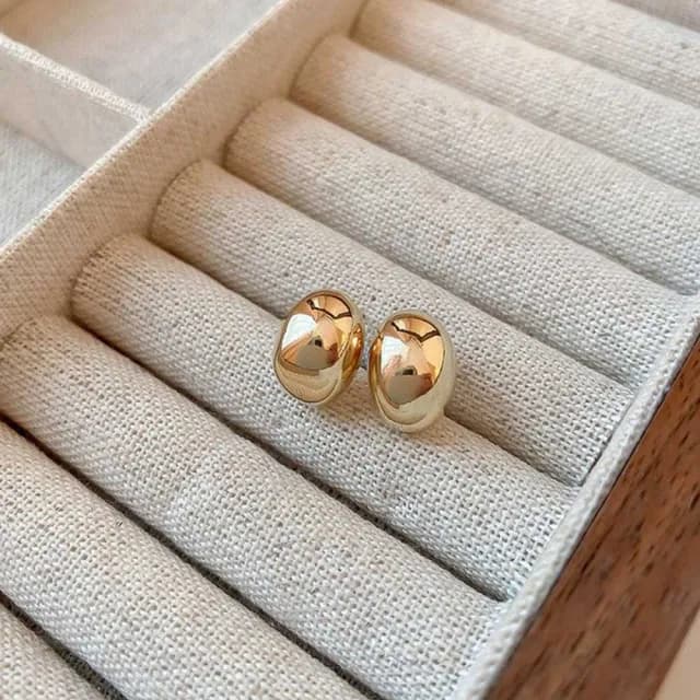 【KT DADA】情人節禮物 七夕 包包 999銀針 耳夾 新娘飾品 歐美飾品 小耳環 s999純銀 耳環 小豆耳釘 豆豆耳