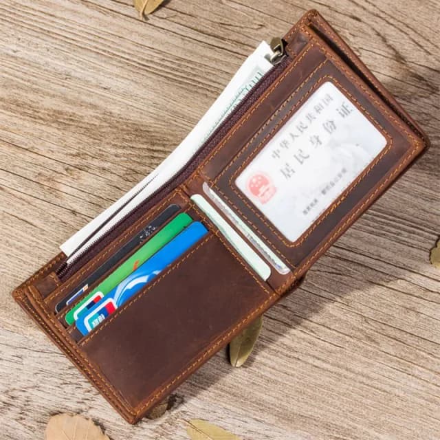 【LEESA】雙11 錢包\皮夾\男生錢包\復古錢包\牛皮錢包\二折錢包\短