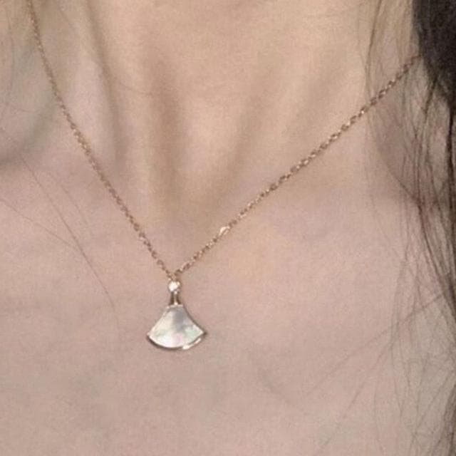 【MoonDy】包包 項鍊 珍珠貝殼項鍊 銀飾品 韓國飾品 結婚禮物 純銀項鍊 造型珍珠項鍊 新娘飾品 情人