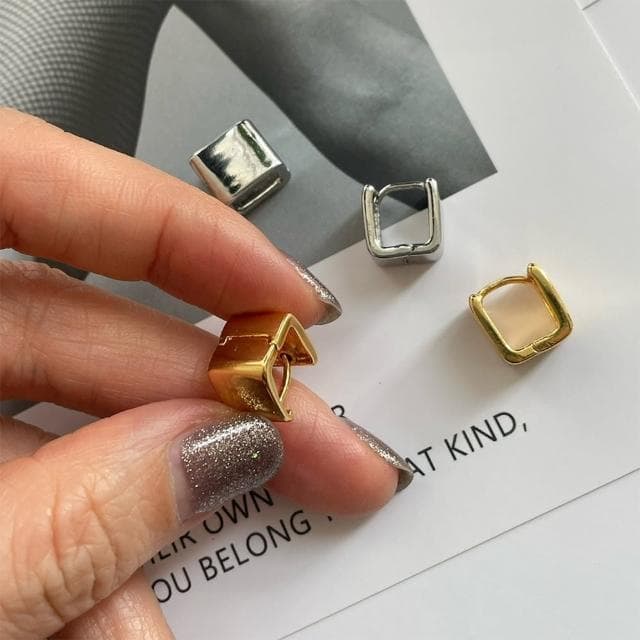【LEESA】易扣耳環 女孩生日禮物 女友禮物 s925耳環 圈圈耳環 小耳扣 情人節禮物 純銀耳扣 復古
