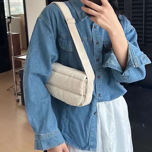 【巴黎精品】情人節禮物 現貨+預購 側背包尼龍肩背包(輕便百搭帆布小方包女包包7色a1fp39)