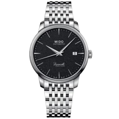 【MIDO 美度 官方授權】BARONCELLI 永恆系列 72小時動力儲存機械錶-39mm 情人節 禮物(M0274071105100)