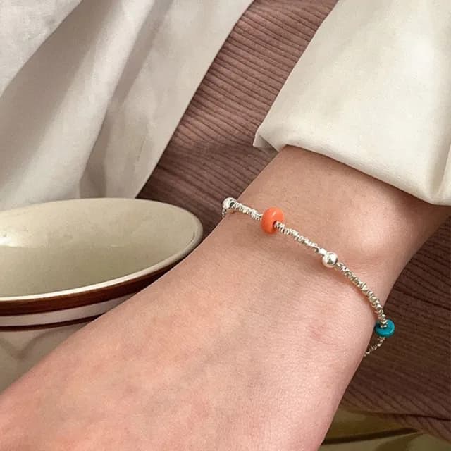 【MoonDy】雙11 包包 碎銀手鍊 銀手鍊  氣質手鏈 不規則手鍊 韓國手鍊 手串 日系手鍊 串珠手鍊