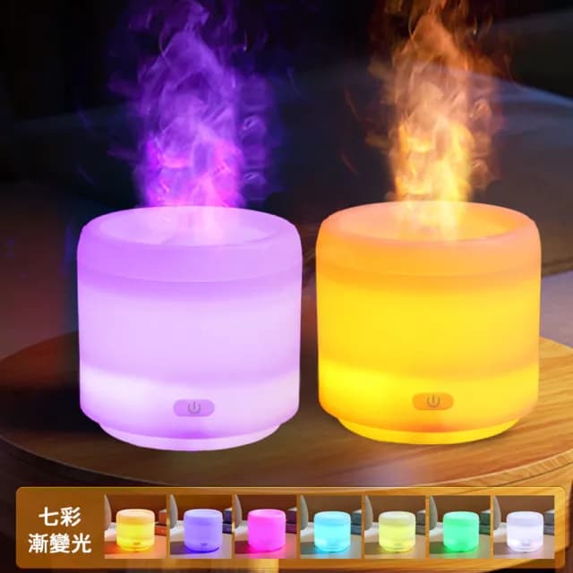 【MUAN】A17七彩漸變加濕器 自動加濕香薰機 精油香氛機(加濕器 擴香儀 霧化機 精油香薰)